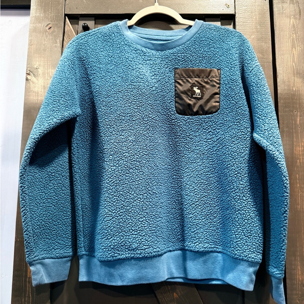Abercrombie & Fitch Blue Crewneck Sweater with Pocket